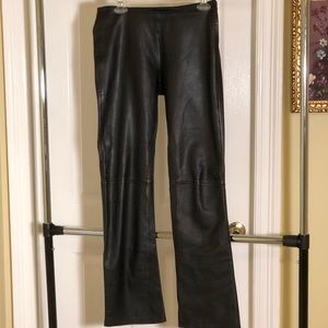 Whet Blu All Leather Black Sz.4 pants side zipper